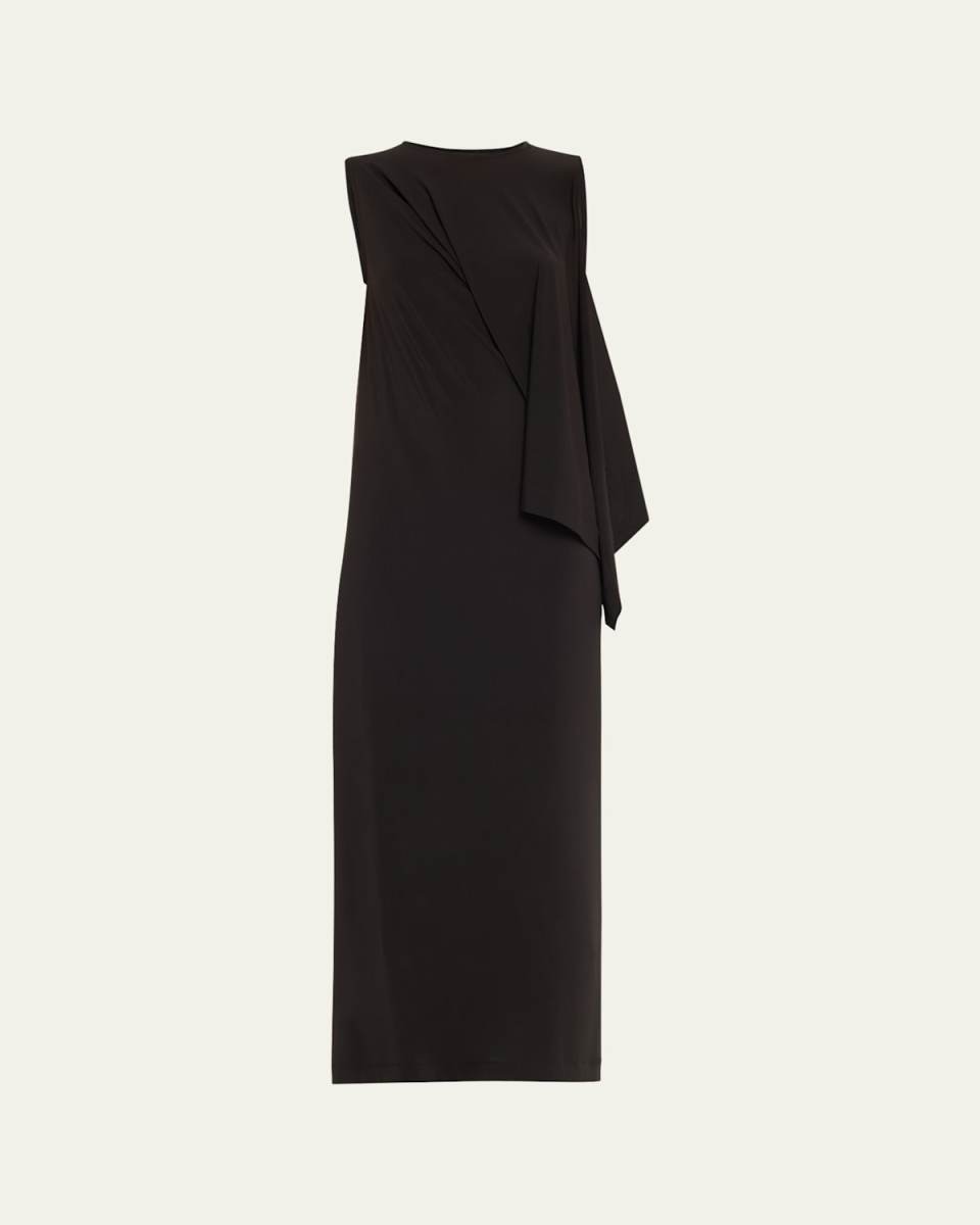 Long Drape Jersey Dress
